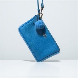 Coach Shearling Wristlet in Peacock 🦚